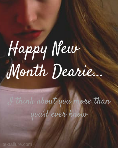 happy new month dearie