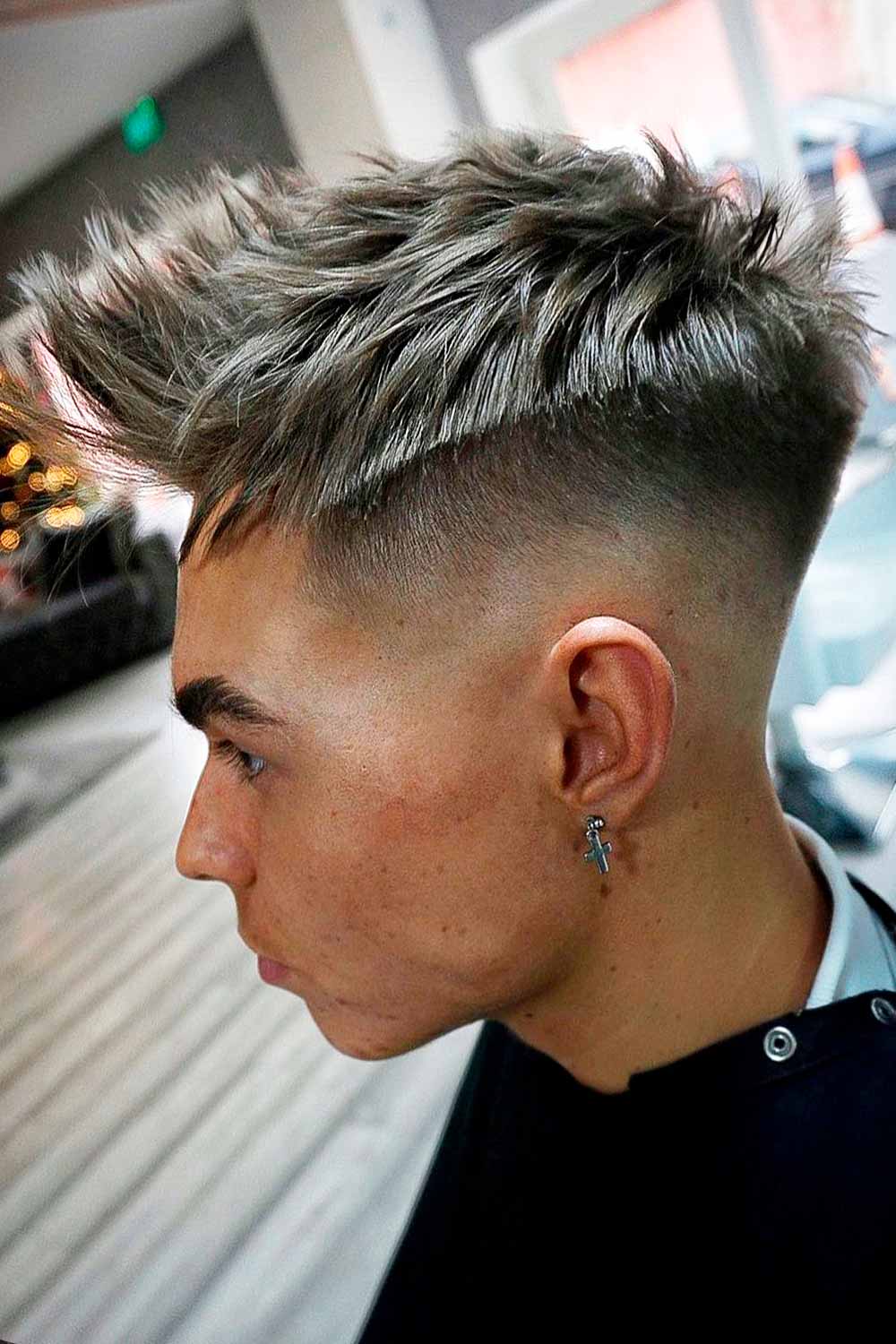 faux hawk taper haircut