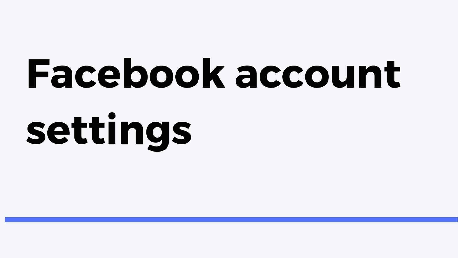 Reset My Facebook Account All Settings