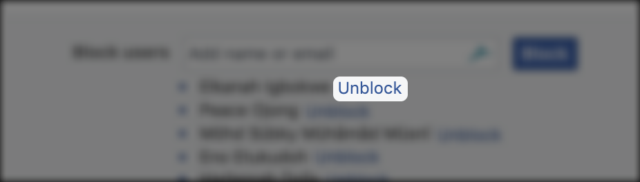 unblock someone on facebook