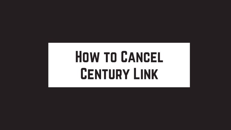 Cancel Century Link