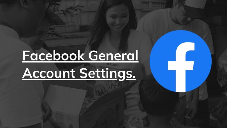 Facebook general account settings