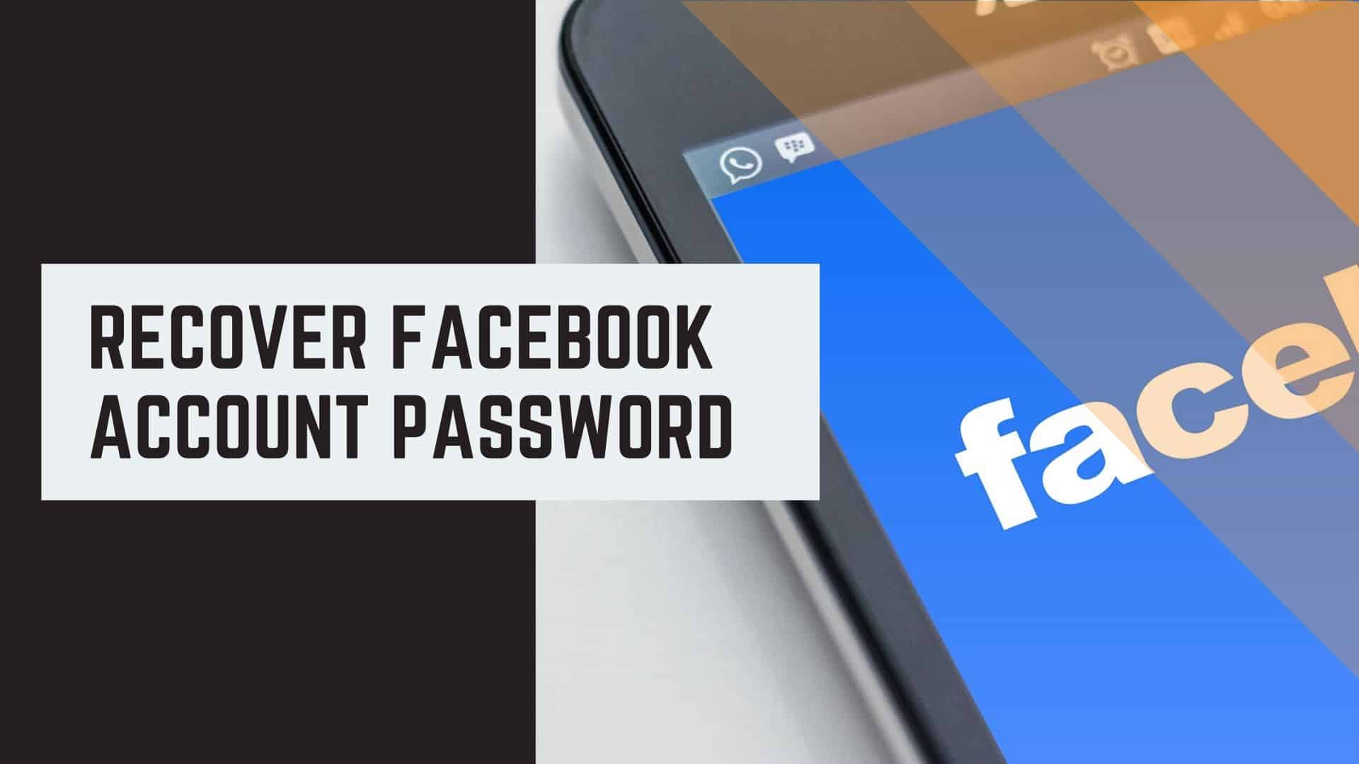 How to recover your facebook account password