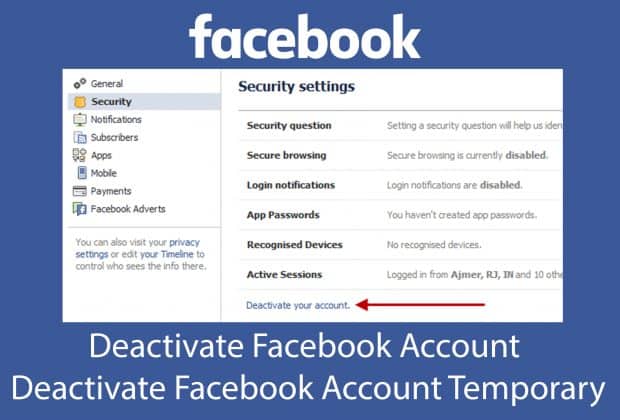 How to Deactivate Your Facebook Account - Permanently Deactivate my