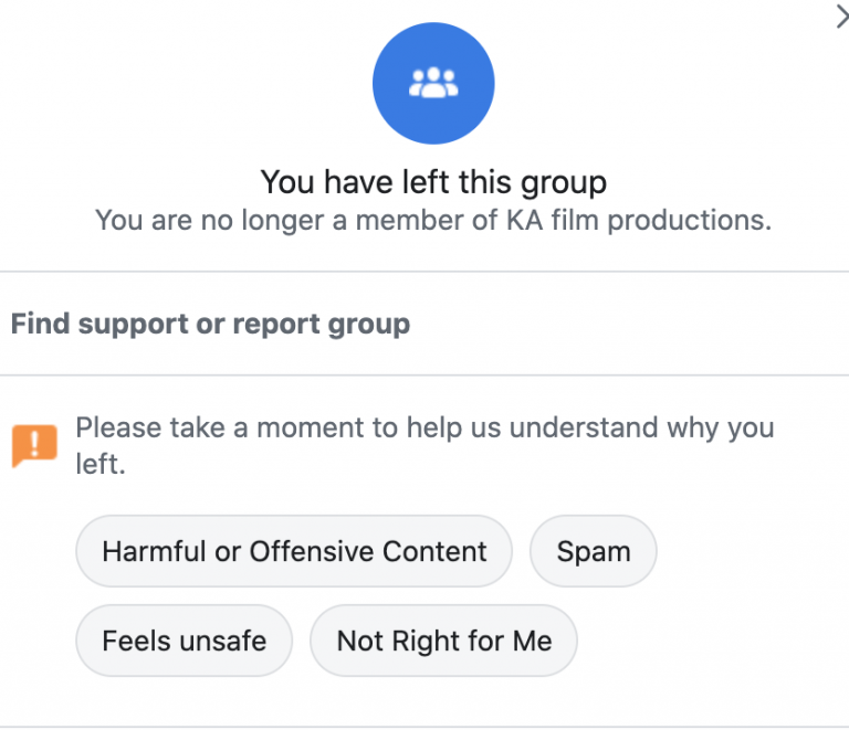 leave a facebook group