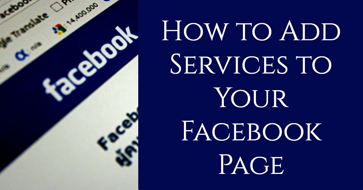 How to Add Services to Your Facebook Page