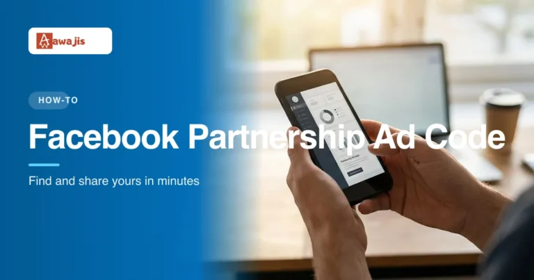 Checking a Facebook partnership ad code on a phone