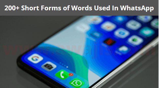 1000+ Popular Short Forms of Words Used in Whatsapp – EngDic