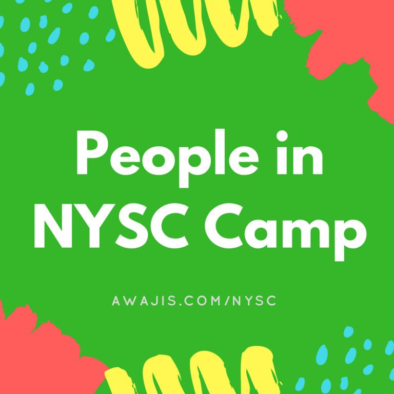 people in nysc camp