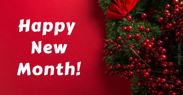 red happy new month 2024