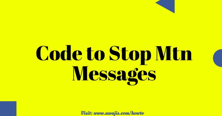 MTN Do Not Disturb Code to Stop Mtn Messages