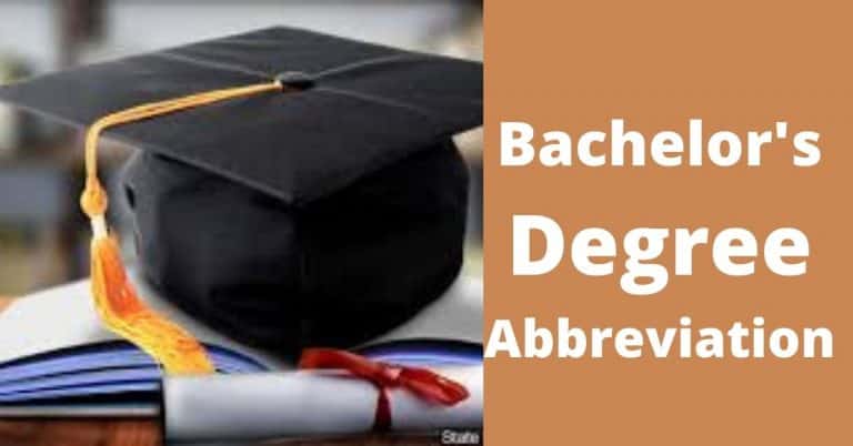 Bachelor's Degree Abbreviation