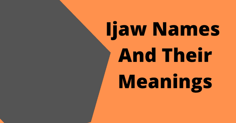 Ijaw Names And Their Meanings