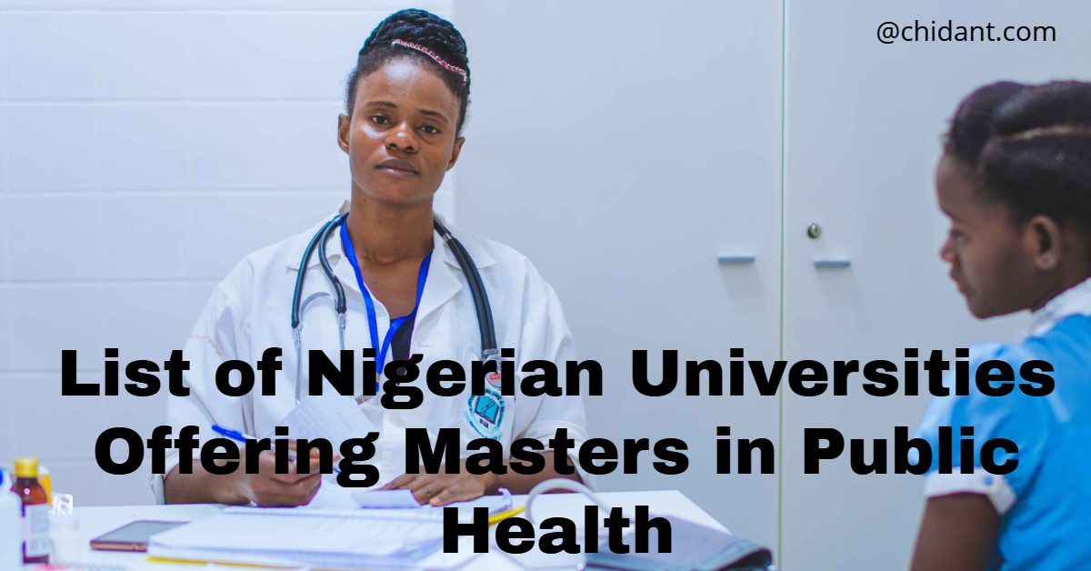 List of Nigerian Universities Offering Masters in Public Health 2020