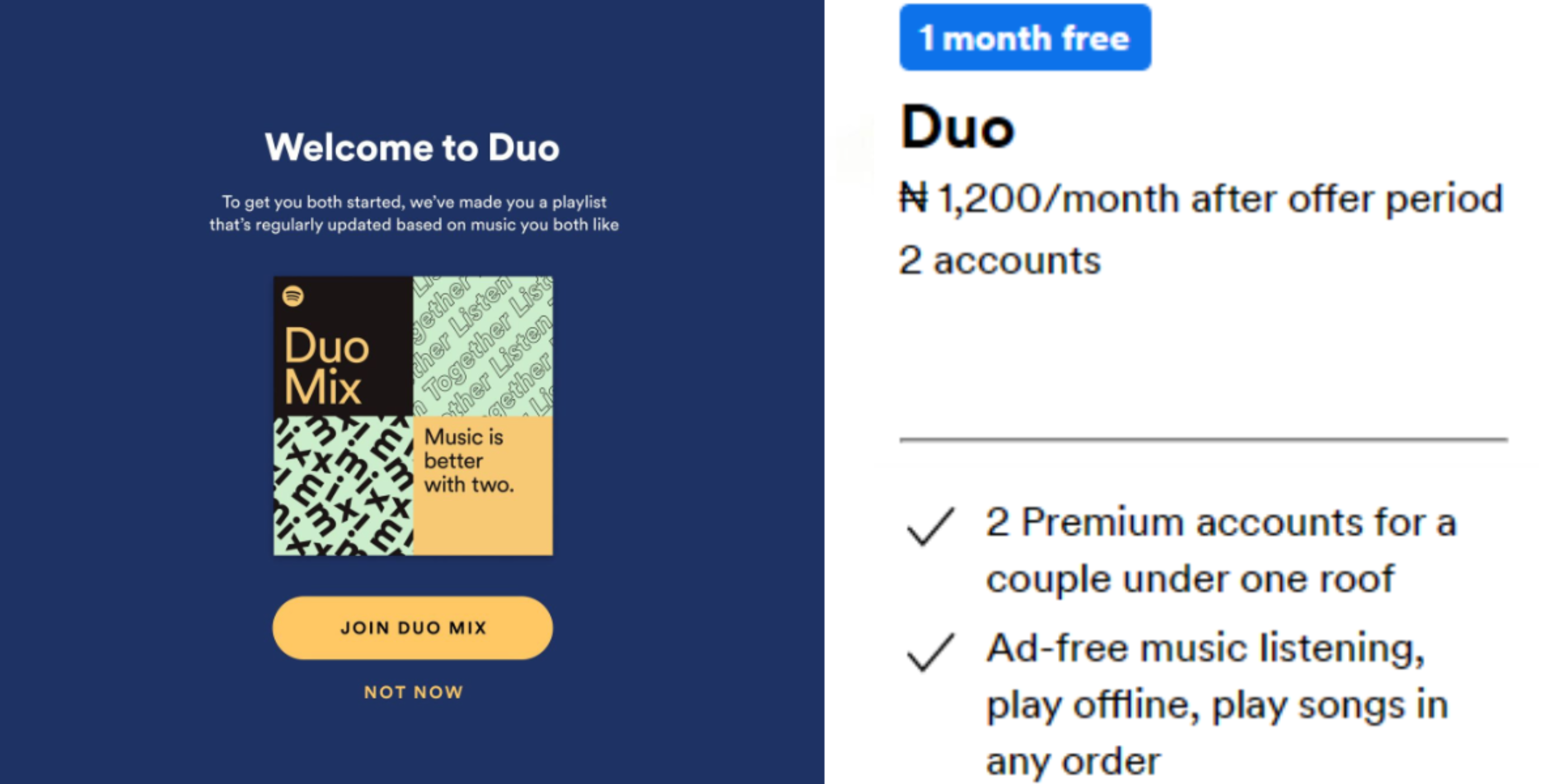 Spotify Duo plan