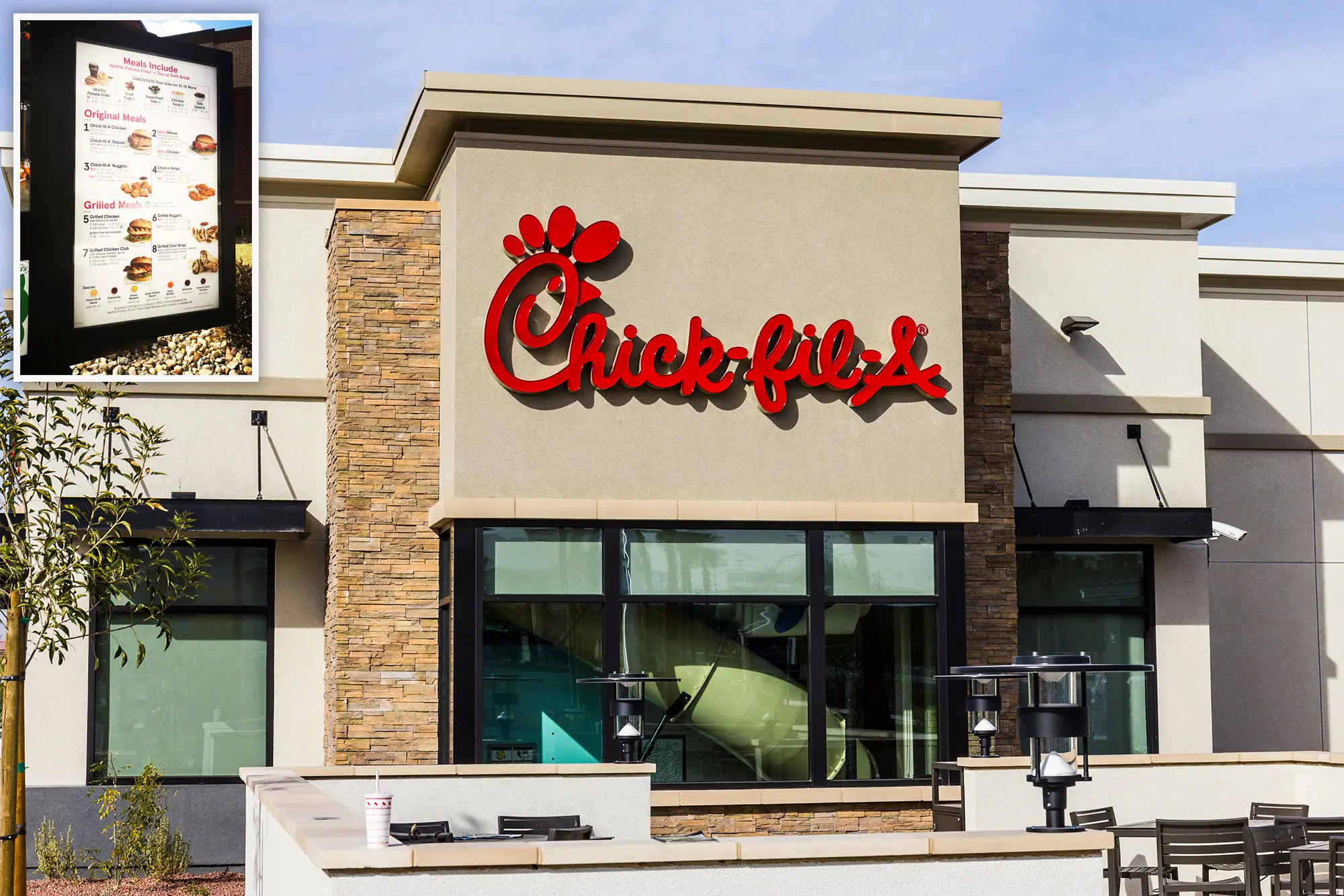 Exterior view of Chick fil A 