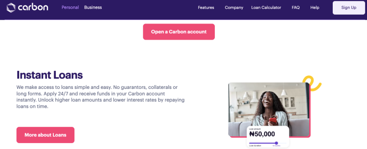 Carbon loan app