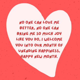 Beautiful Happy New Month Messages for Lovers