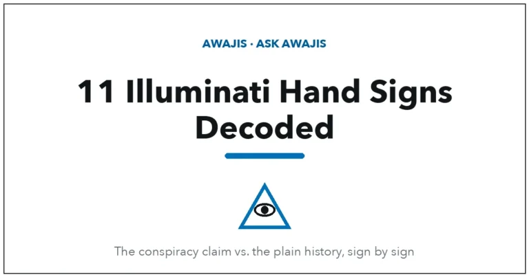 11 Illuminati hand signs decoded — the conspiracy claim vs the plain history